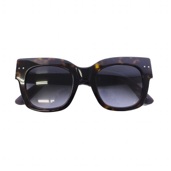 Bottega Veneta サングラス ブラック ブラック/グレークラシック スクエア サングラス| Bottega