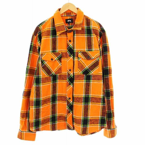 yt888　Stussy フランネルチェックシャツ Lサイズ グ STUSSY（ステューシー） STUSSY Ace Plaid Ls Shirt フランネルシャツ