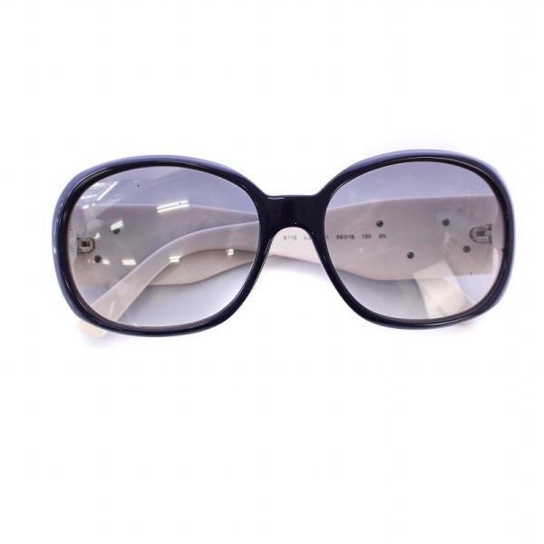 CHANEL（シャネル） サングラス カメリア ココマーク 56□16 130 紺 白