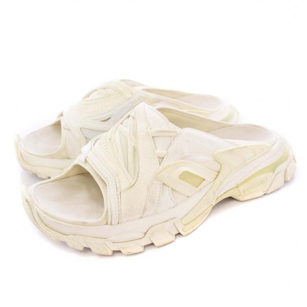 【中古】バレンシアガ BALENCIAGA トラックスライドサンダル スリッパ 41 白 ホワイト 618083 ☆AA★ メンズ BALENCIAGA（バレンシアガ） トラックスライドサンダル スリッパ 41
