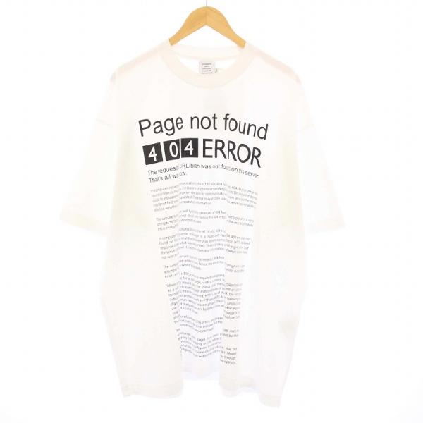 【中古】ヴェトモン VETEMENT Page Not Found Tシャツ カットソー 半袖 プリント M 白 /KH ☆AA★ メンズ ヴェトモン VETEMENT Page Not Found Tシャツ カットソー 半袖
