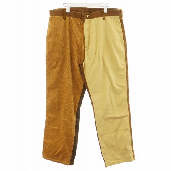 【中古】マルニ MARNI × カーハート 23SS カラーブロックパンツ COLOUR BLOCK TROUSERS PANT 切替 XL ベージュ 茶 MARNI（マルニ） × カーハート carhartt WIP 23SS カラーブロック