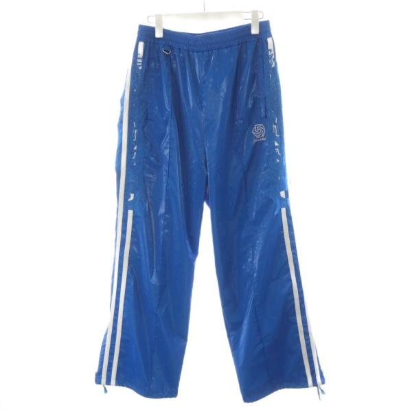【中古】ダブレット doublet 24SS LAMINATE TRACK PANTS トラックパンツ イージーパンツ ロゴ 刺繍 M 青 vectorpremium_208-902509100018