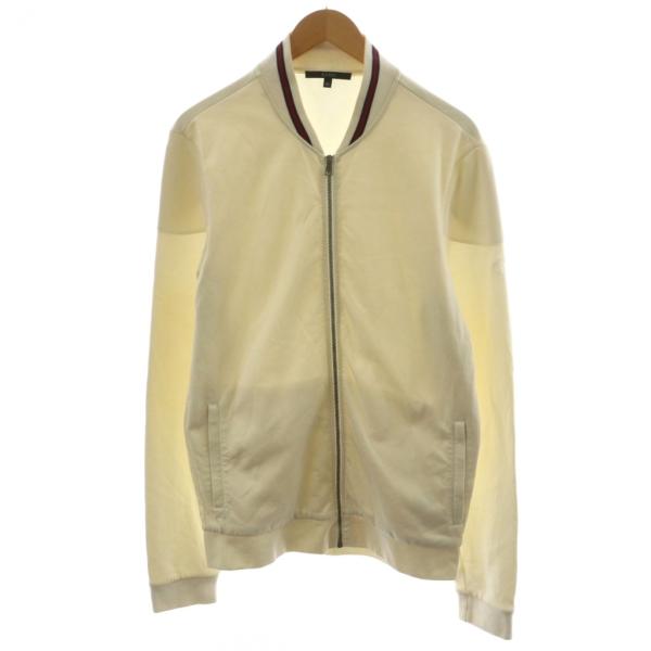 GUCCI（グッチ） ブルゾン ジャケット ジップアップ ロゴ 刺繍 XL 白