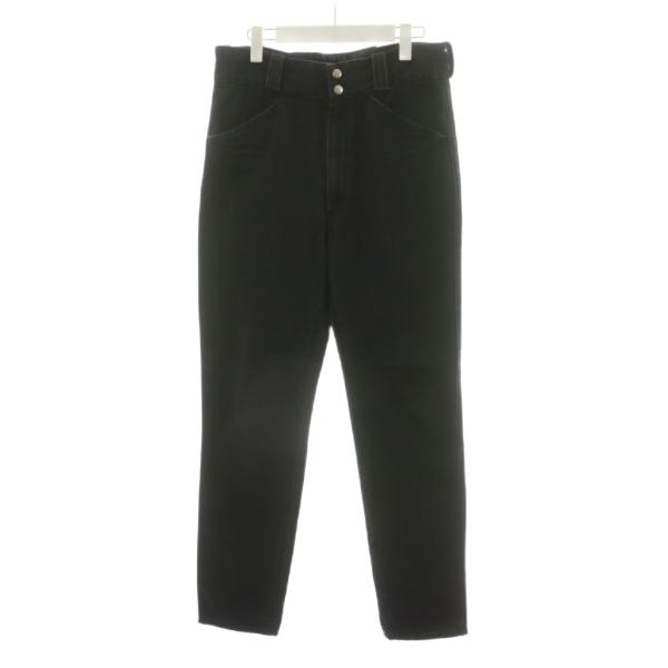 【中古】コモリ COMOLI 22SS コットンツイルパンツ ライダーパンツ デニムパンツ ジーンズ Gパン ジッパーフライ 2 黒 コモリ COMOLI 22SS コットンツイルパンツ ライダーパンツ デニム