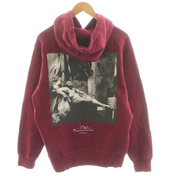 【中古】シュプリーム SUPREME Joel-Peter Witkin パーカー プルオーバー ロゴ プリント M 赤 レッド Supreme（シュプリーム） SUPREME Joel-Peter Witkin パーカー プル