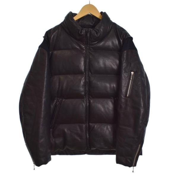 【中古】アンダーカバー フラグメント 30周年記念 レザー ダウンジャケット 2 黒 ブラック UCZ9209 アンダーカバー フラグメント 30th Anniversary Leather sleeve down