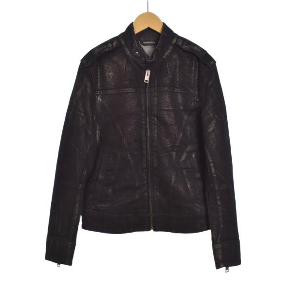 【中古】ディーゼル DIESEL D Jei SP NE Jacket コーティングデニムジャケット ブルゾン S 黒 ブラック D-JEI-SP-NE DIESEL（ディーゼル） DIESEL D Jei SP NE Jacket コーティングデニム