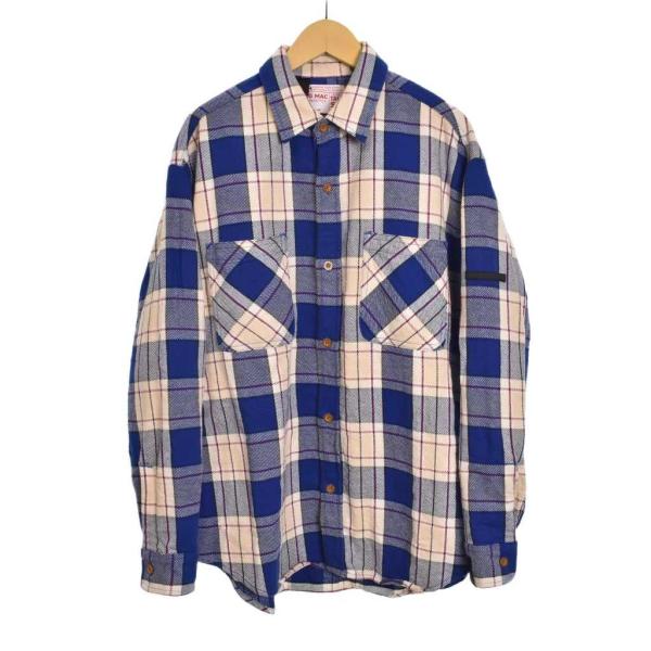 【中古】ミスターハリウッド N.HOOLYWOOD BIGMAC シャツ 長袖 チェック 36 青 ブルー 2232-SH22-018 メンズ ミスターハリウッド N.HOOLYWOOD BIGMAC シャツ 長袖 チェック 36 青