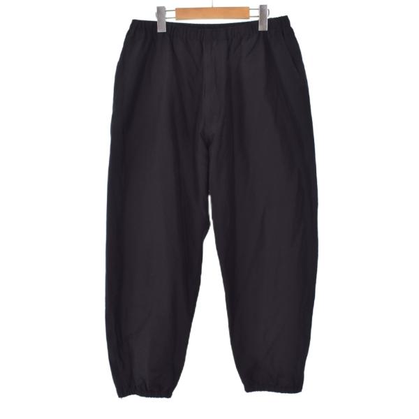 【中古】コモリ COMOLI 22SS ナイロンコットン裏毛 ワイドトラックパンツ サンプル品 3 黒 ブラック メンズ vectorpremium_208-902512080018