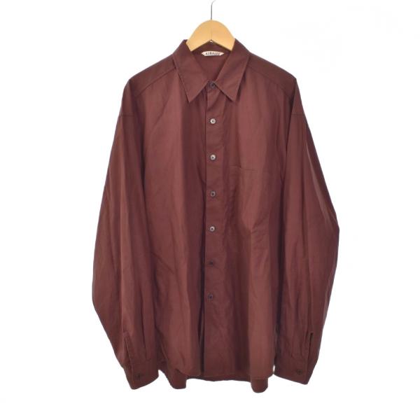 オーラリー AURALEE 21AW WASHED FINX TWILL BIG SHIRTS ウォッシュド