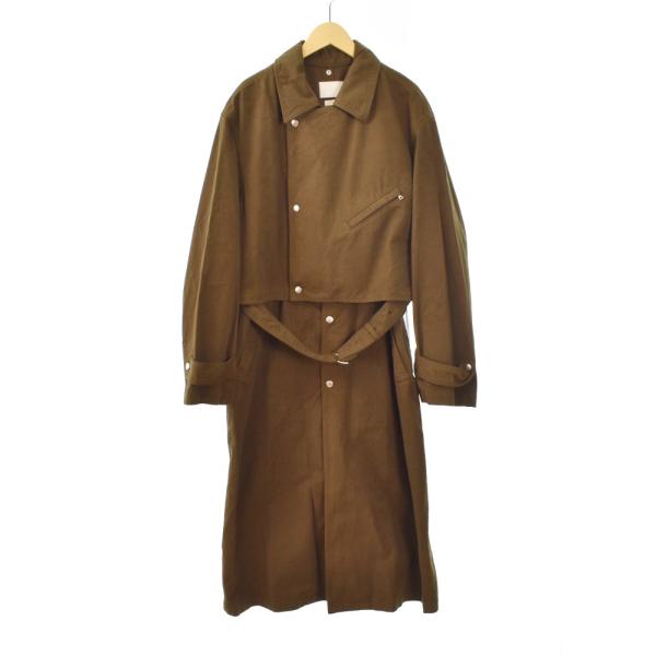 ヨーク YOKE 23AW 2way ステンカラーコート ロング 1 カーキ
