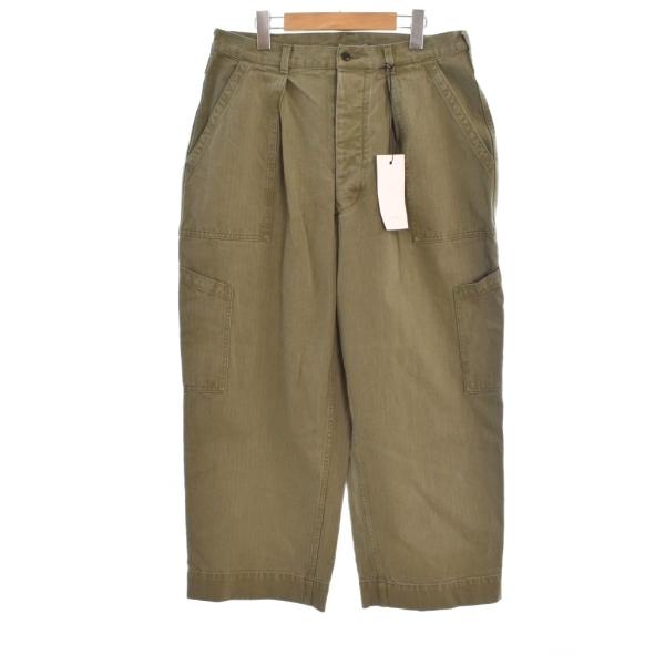 アプレッセ A.PRESSE 22SAP‐04-03M USAF Hemmed Bottoms ミリタリー ヘム ワイドパンツ オフホワイト系 3【美品】【中古】 アプレッセ A.PRESSE 22SS USAF Hemmed Bottoms ミリタリーパンツ