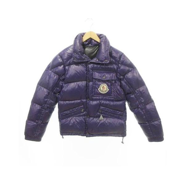 MONCLER 紫 ポロシャツ 美品 MONCLER モンクレール ポロシャツ パープル系 ロゴワッペン 紫