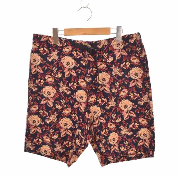 シュプリーム SUPREME 15SS Jacquard Flowers Belted Short ジャガード フラワー ベルテッド ショーツ ショートパンツ 花柄 L 紺