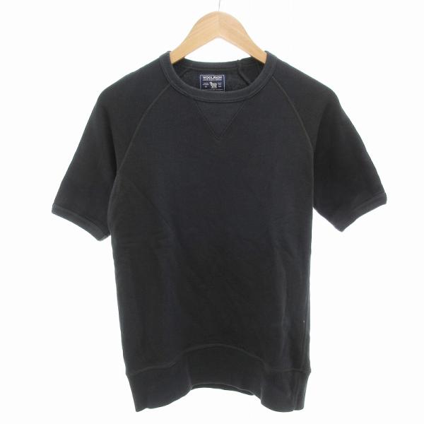 ウールリッチ WOOLRICH スウェット トレーナー Vガゼット 半袖 XS 紺