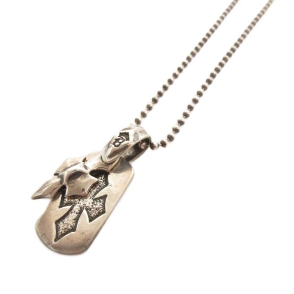 ビルウォールレザー　ネックレス　タグ　ロゴ BWL ビルウォールレザー クロス ドッグタグ ネックレス - メルカリ