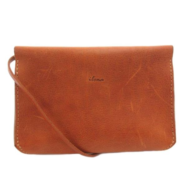 ibona レザー製ブラウンハンドバッグ ibona レザー製ブラウンハンドバッグ 天然ならではの素材感にこだわっ