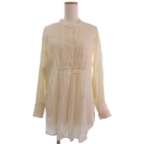 【中古】サラマリカ Sara mallika チュニック ブラウス プルオーバー ピンタック 長袖 アイボリー レディース サラマリカ Sara mallika チュニック ブラウス プルオーバー