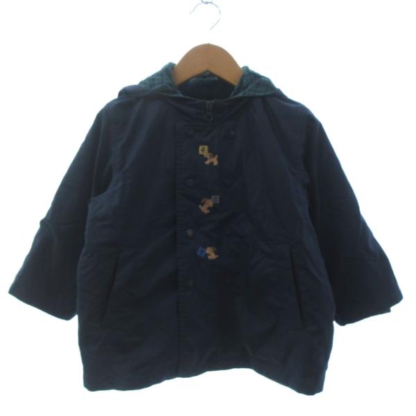 ファミリア Familiar リバーシブルジャケット コート 長袖 フード 紺
