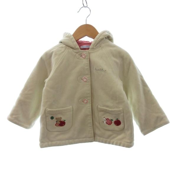 ファミリア　ジャケット ファミリア Familiar ジャケット ブルゾン ボタン 裏地千鳥柄 フーディ