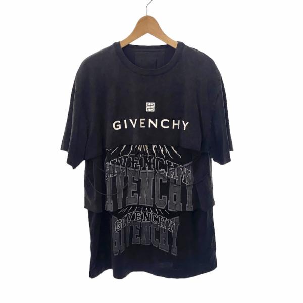 ジバンシィ GIVENCHY 22AW オーバーラップド Tシャツ ロゴプリント 