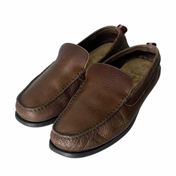 新品同様　バリー　BALLY ブラウンレザー ローファー 24.5センチ Bally バリー BALLY CARBO レザー ローファー スリッポン US6.5