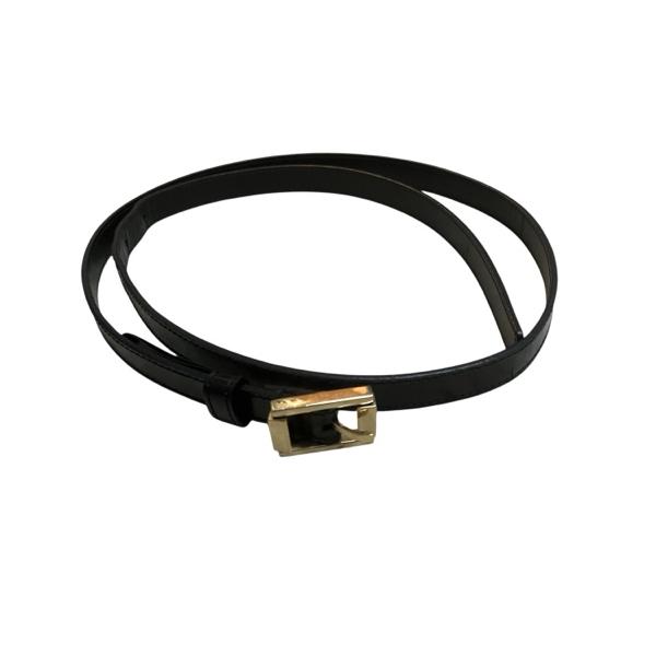 GUCCI グッチ レザー ベルト バックル 金 黒 ブラック×ゴールド