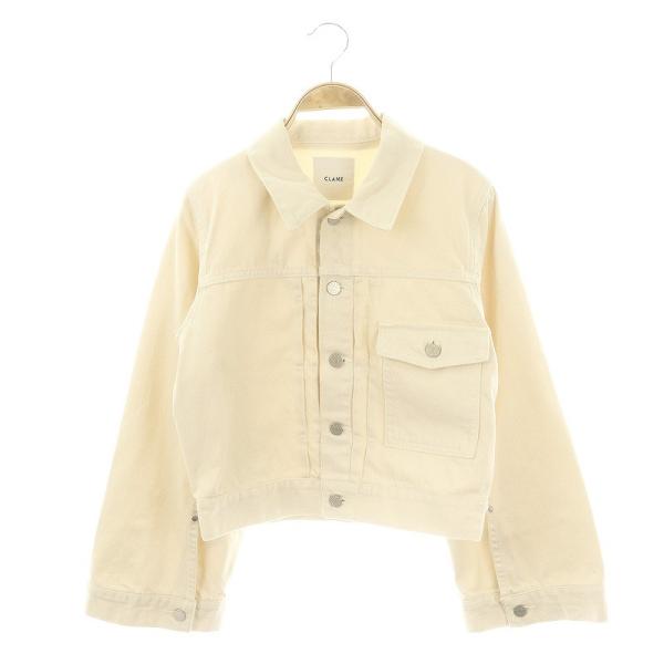 【中古】クラネ CLANE 23SS ベルスリーブ コンパクト デニムジャケット ジージャン Gジャン 2 アイボリー /MF ■OS クラネ CLANE 23SS ベルスリーブ コンパクト デニムジャケット