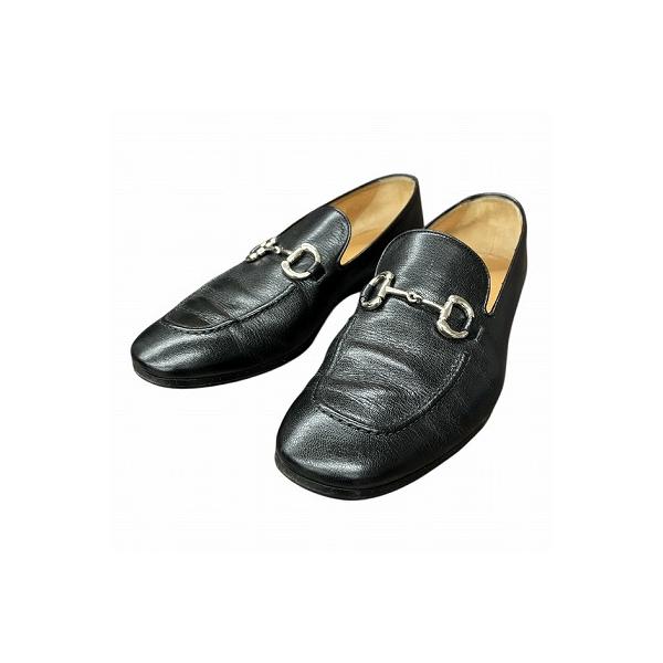 GUCCI（グッチ） ホースビット ローファー レザー 黒 ブラック 6.5 約