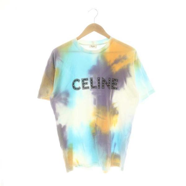 【中古】セリーヌ CELINE 2X687957MダイタイTシャツ カットソー 総柄 S マルチカラー /MI ■OS メンズ CELINE（セリーヌ） CELINE 2X687957MダイタイTシャツ カットソー 総柄