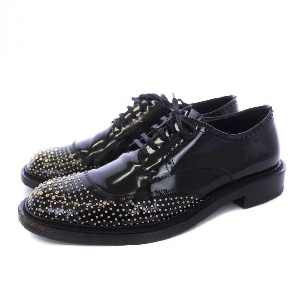 サンローラン レディース レースアップシューズ 37 ブラック エディ期 サンローラン パリ SAINT LAURENT PARIS 13SS エディ期 スタッズ