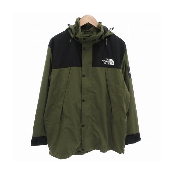 【中古】ザノースフェイス THE NORTH FACE マウンテンパーカー ジャケット ロゴ刺繍 L カーキ /FF ■GY19 メンズ THE NORTH FACE（ザ ノースフェイス） マウンテンパーカー ジャケット