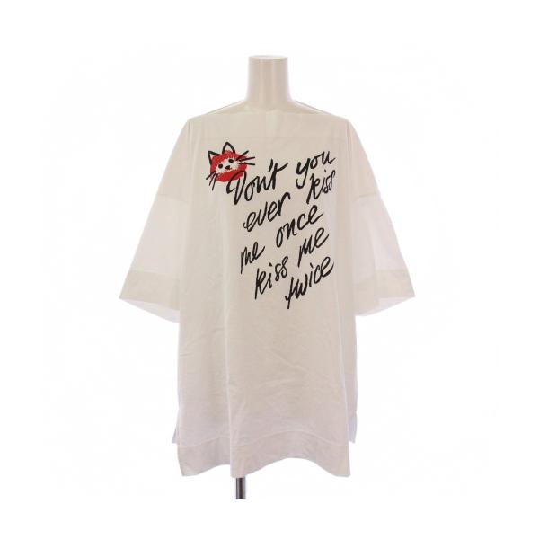 ヴィヴィアンウエストウッドレッドレーベル キスミーキティ スクエアTシャツ 白 ヴィヴィアンウエストウッドレッドレーベル キスミーキティ スクエアT