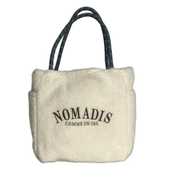 ノマディス NOMADIS COMME UN SAC ボア トートバッグ ハンドバッグ 白