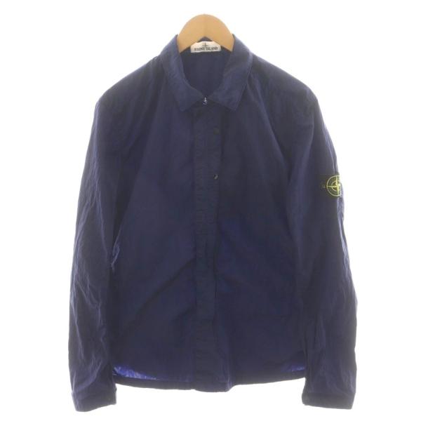 【中古】ストーンアイランド STONE  NYLON L ジャケット ロゴ ナイロン L 紺 ネイビー 641510544 /AN13 ストーンアイランド STONE ISLAND NYLON METAL ジャケット ロゴ