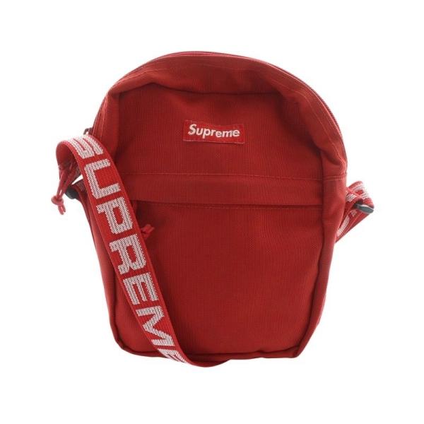 【中古】シュプリーム SUPREME 18SS ショルダーバッグ 斜めがけ キャンバス ロゴ 赤 レッド ■GY11 /MQ メンズ Supreme（シュプリーム） SUPREME 18SS ショルダーバッグ 斜めがけ