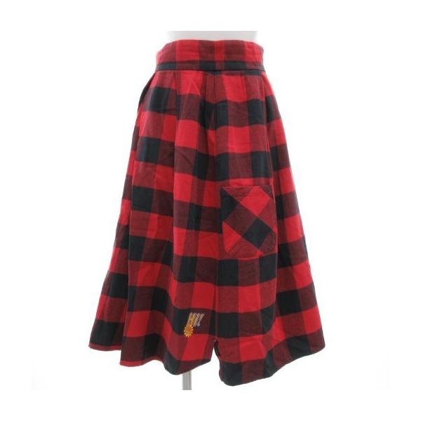 HYSTERIC GLAMOUR ヒステリックグラマー HI!刺繍 フレア スカート