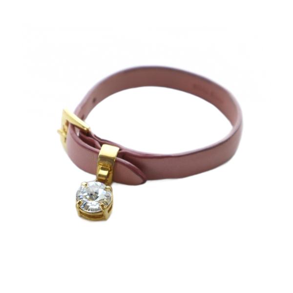 美品 MIUMIU バングル 革製 miu miu（ミュウミュウ） ブレスレット アクセサリー バングル ロゴ