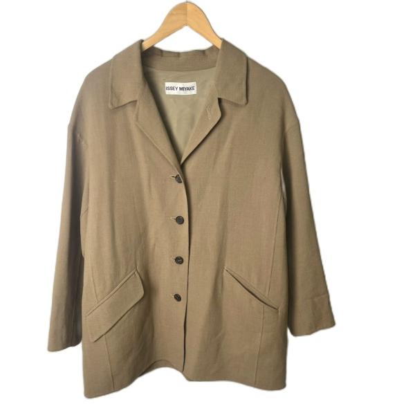 【中古】イッセイミヤケ ISSEY MIYAKE アーカイブジャケット テーラード 4Bジャケット オールド M ブラウン IM63-FD105 レディース ISSEY MIYAKE（イッセイミヤケ） アーカイブジャケット テーラード 4B