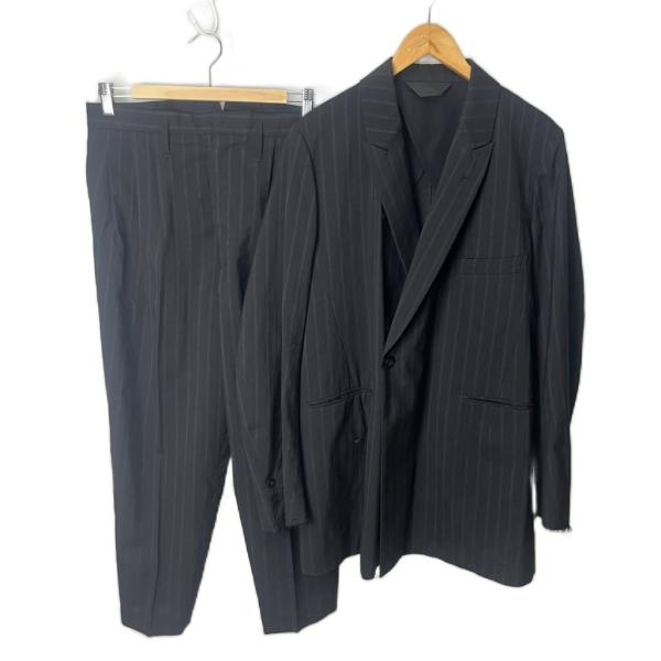 【中古】エッセイ ESSAY ピークドラペルセットアップ スーツ パンツ ジャケット M ブラック メンズ エッセイ ESSAY ピークドラペルセットアップ スーツ パンツ ジャケット