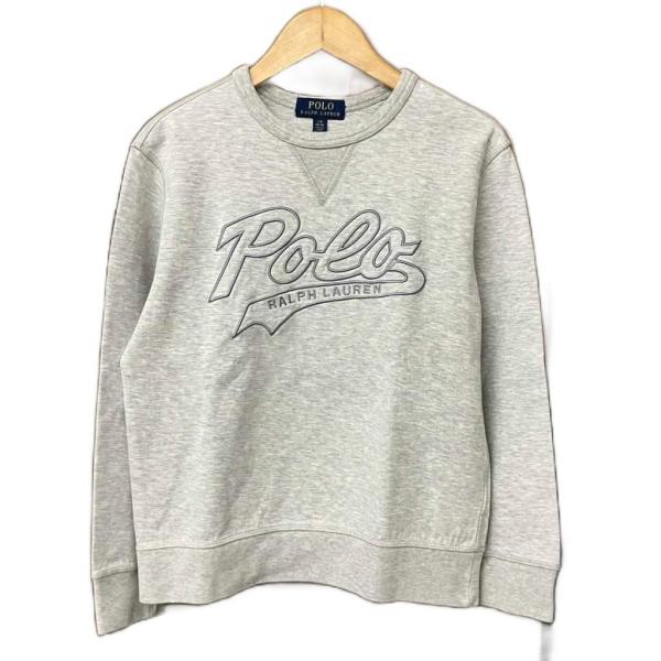 新品 Polo Ralph Lauren グレー トレーナー 150cm ポロ ラルフローレン POLO RALPH LAUREN ロゴ刺繍 クルーネック