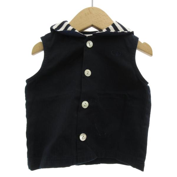 ベビーディオール baby Dior セーラーカラー タンクトップ 男の子 90 紺 ネイビー 白 ホワイト /GV ■GY14 キッズ