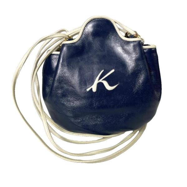 Kitamura（キタムラ） ショルダーバッグ 巾着バッグ レザー ロゴ