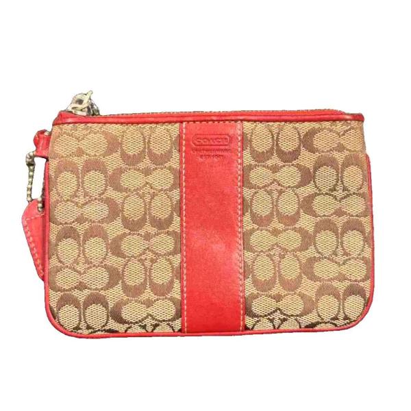 COACH ポーチ COACH（コーチ） ポーチ 小物入れ シグネチャー 銀座店 赤 レッド