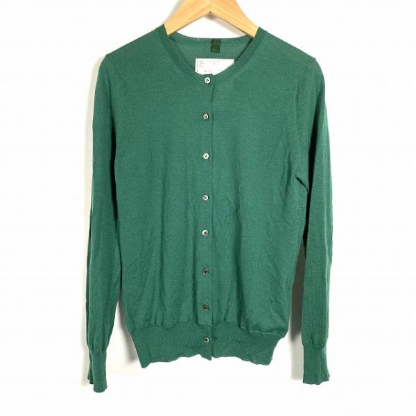 サカイ sacai カーディガン ニット 長袖 ウール100% 緑 グリーン 2 M 