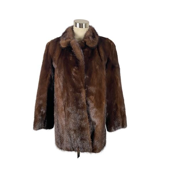 【 大きいサイズ 】 ミンク　ロングコート　リアルファー　１１号　美品　ブラウン ミンクコート 毛皮 リアルファー MINK ブラウン 11号 L相当 レディース