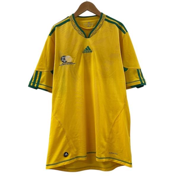 アディダス adidas 2010年南アフリカ代表レプリカユニフォーム Tシャツ カットソー ロゴ 刺繍 イエロー M メンズ