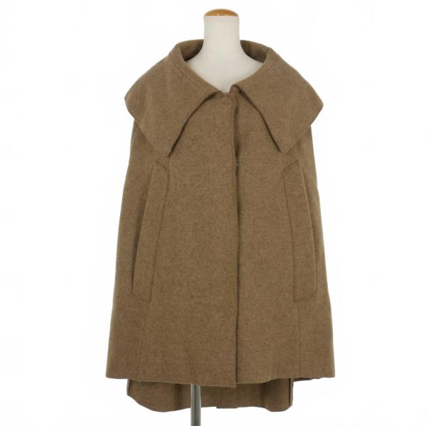 【中古】アッシュ HACHE コート ポンチョ ウールフェルト 40 ベージュ C730418 01 レディース アッシュ HACHE コート ポンチョ ウールフェルト 40 ベージュ C730418