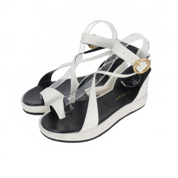 マメクロゴウチ Mame Kurogouchi 22SS Curved Line Ankle レザー